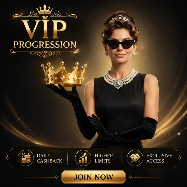 Elegante jugador VIP mostrando corona dorada en el portal de registro del Casino de Progresión VIP